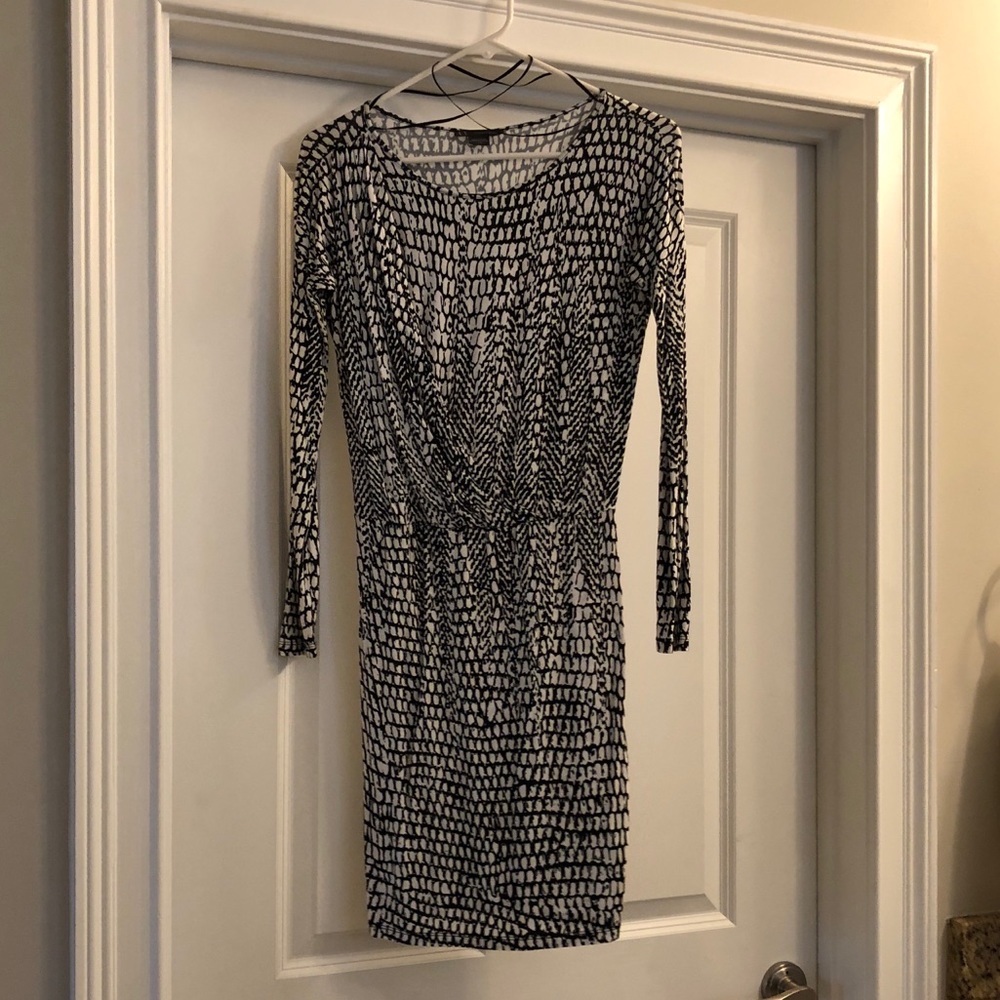 AX Armani Exchange animal print long sleeve dress